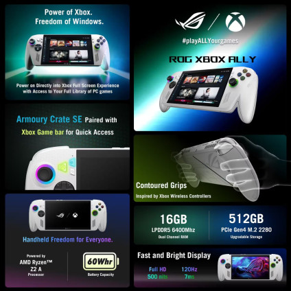 Игровая приставка ASUS ROG Xbox Ally (AMD Ryzen Z2 A, 512ГБ)