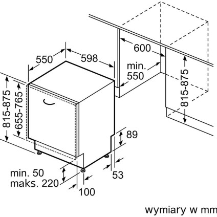 Встраиваемая посудомоечная машина Bosch Serie 4 SMH4HVX03E