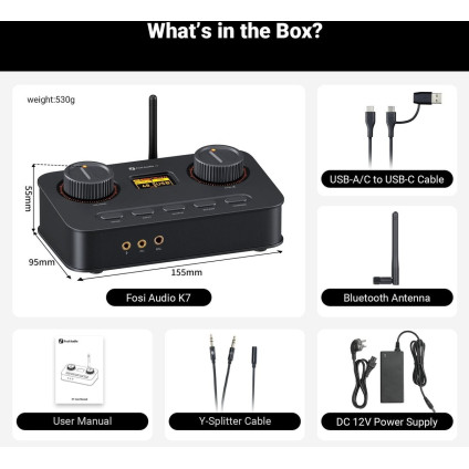Настольный усилитель Fosi Audio K7