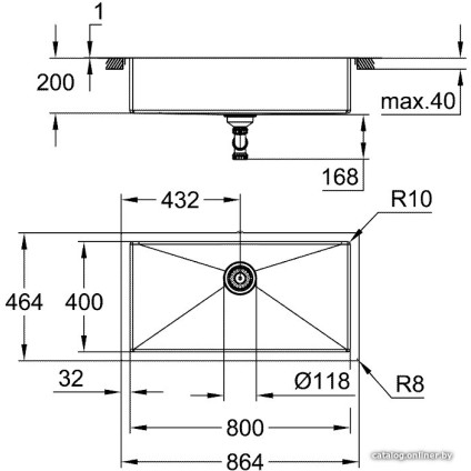 Кухонная мойка Grohe K700 90-S 86,4/46,4 1.0 31580SD1