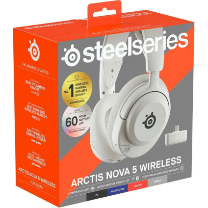 Наушники SteelSeries Arctis Nova 5 Wireless (белый)