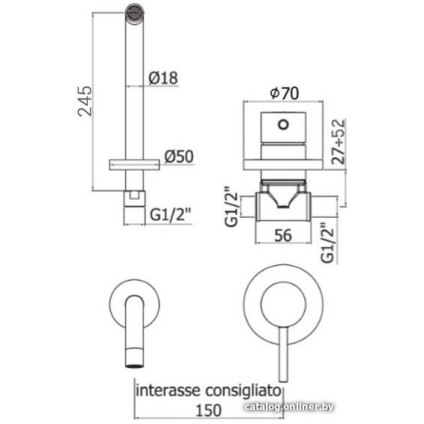Смеситель Paffoni LIG007ST70