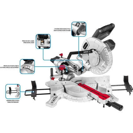 Торцовочная пила GRAPHITE 58GE121 (без АКБ)