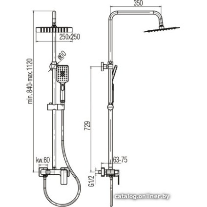 Душевая система  Valvex Loft Black 2455750