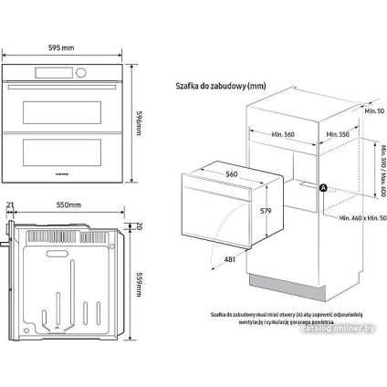 Электрический духовой шкаф Samsung NV7B4325ZAK/U2
