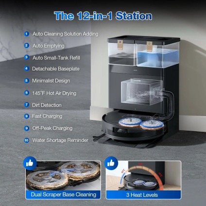 Робот-пылесос Ecovacs Deebot T50 Max Pro Omni (черный)