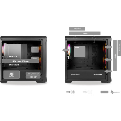 Корпус Genesis Irid 503 ARGB V2 NPC-1559