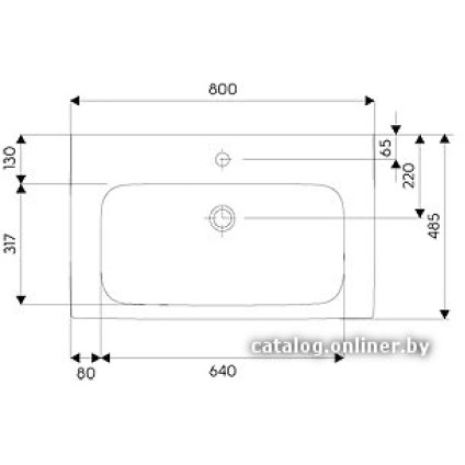 Умывальник Kolo Modo 80x48.5 [L31980]