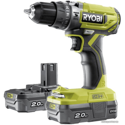 Ударная дрель-шуруповерт Ryobi R18PD2-220S 5133004459 (с 2-мя АКБ, сумка)