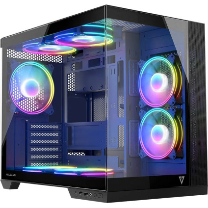 Корпус MODECOM Volcano Panorama Apex ARGB 7F Midi (темно-серый)