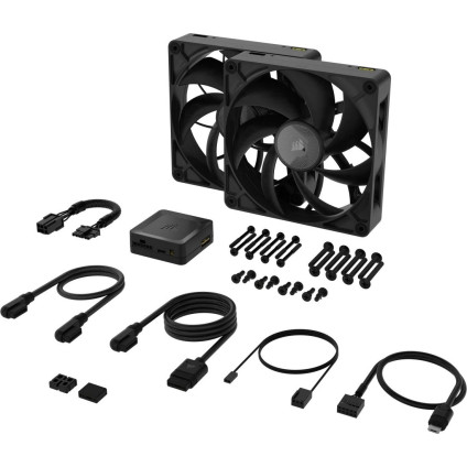 Комплект вентиляторов для корпуса с контроллером Corsair iCUE LINK RX140 MAX Dual Pack + Hub CO-9051044-WW