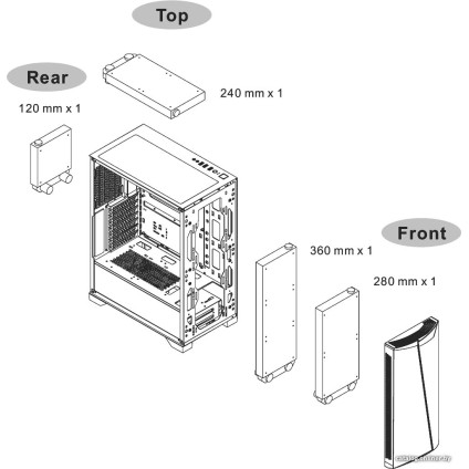 Корпус Thermaltake H350 TG RGB CA-1R9-00M1WN-00