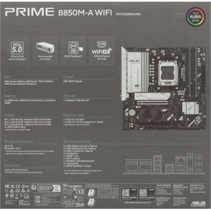Материнская плата ASUS Prime B850M-A WiFi
