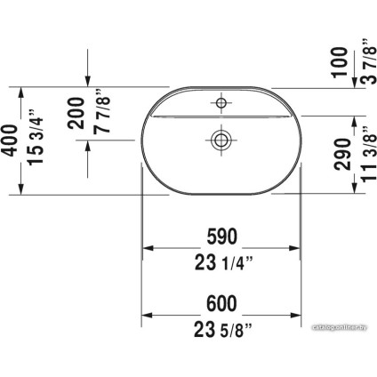 Умывальник Duravit Luv 60x40 038060