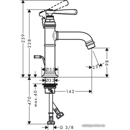 Смеситель Axor Montreux 16515000 (хром)