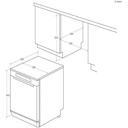Отдельностоящая посудомоечная машина Haier XF 6B2M3PW