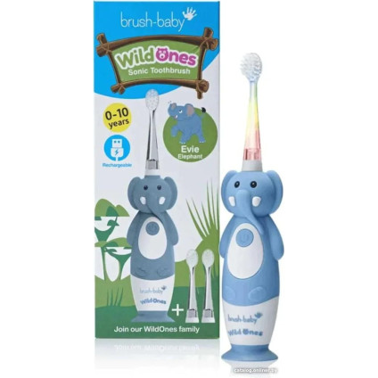 Электрическая зубная щетка Brush-Baby WildOnes Elephant