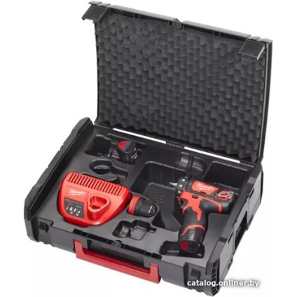 Дрель-шуруповерт Milwaukee M12 BDDXKIT-202C 4933447836 (с 2-мя АКБ, кейс)
