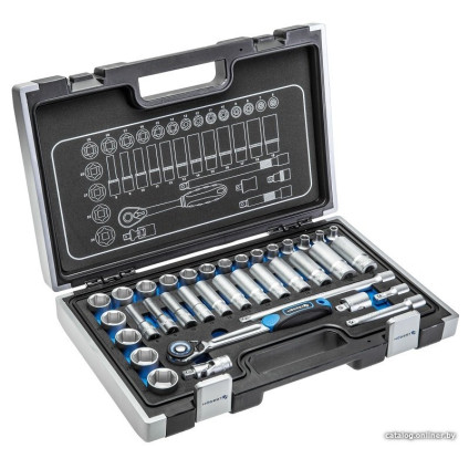 Набор трещотка с головками Hoegert Technik HT1R465 (36 предметов)