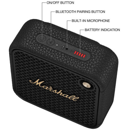 Беспроводная колонка Marshall Willen II (черный/латунь)