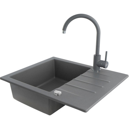 Кухонная мойка Kernau KGS A 4560 1B1D Grey Metallic