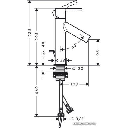 Смеситель Axor Starck 10001000 (хром)