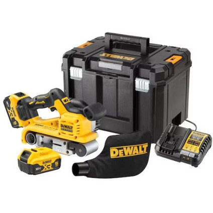 Ленточная шлифмашина DeWalt DCW220P2 (с 2-мя АКБ, кейс)