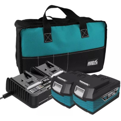 Аккумулятор с зарядным устройством Dedra DED7030G04 (20В/2x4 Ач + 20В)