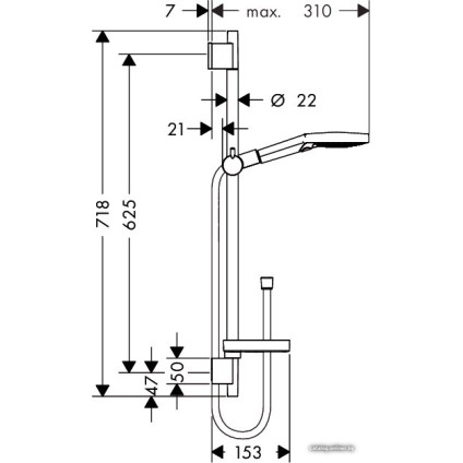 Душевой гарнитур  Hansgrohe Raindance Select S 120/Unica (26630400)