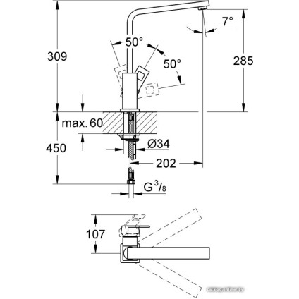 Смеситель Grohe Eurocube 31255000
