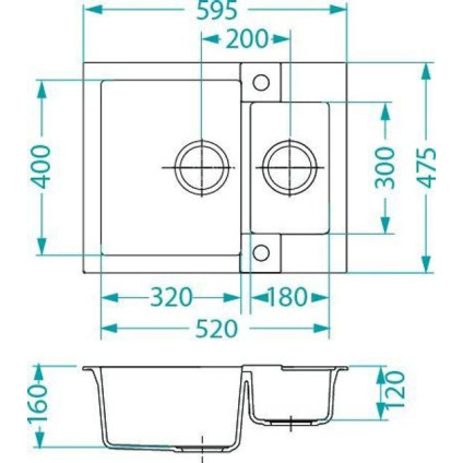 Кухонная мойка Alveus Rock 80 G02M 4218002