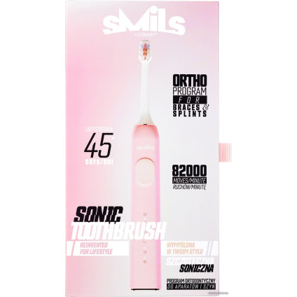 Электрическая зубная щетка Vitammy SMILS (розовая пудра)