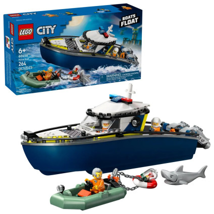 Конструктор LEGO City Полицейская погоня на лодке 60456