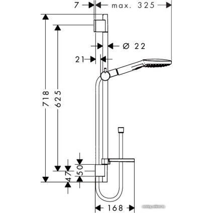 Душевой гарнитур  Hansgrohe Raindance Select E 120 (26620000)