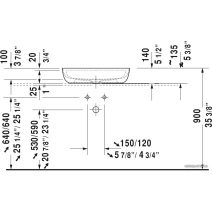 Умывальник Duravit Luv 60x40 038060