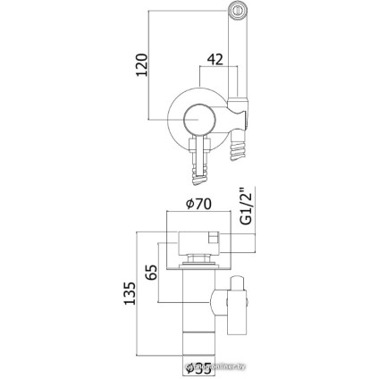 Гигиенический душ Paffoni Tweet Round ZDUP110BR
