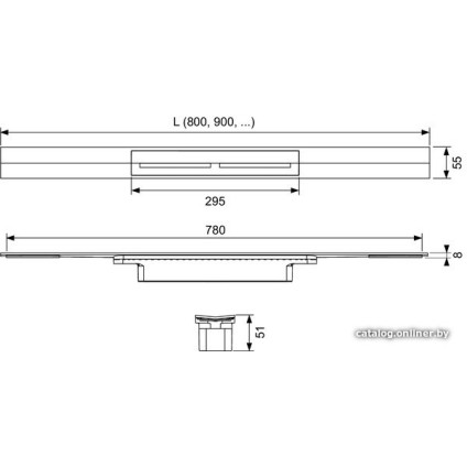 Трап/канал Tece Drainprofile 671000 (сатин)