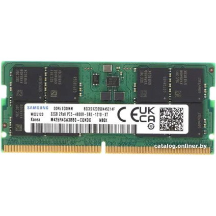 Оперативная память Samsung 32ГБ DDR5 SODIMM 4800 МГц M425R4GA3BB0-CQK