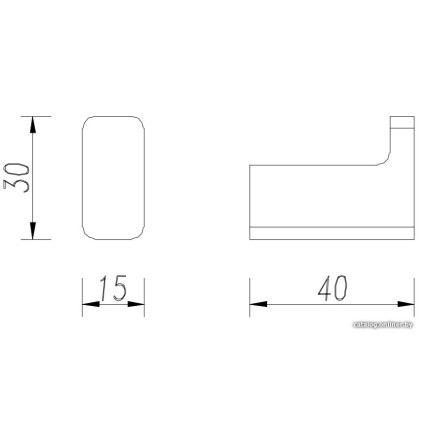 Крючок для ванны Omnires Nelson NL80110BL