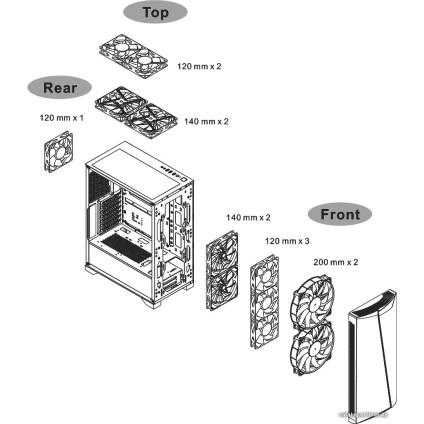 Корпус Thermaltake H350 TG RGB CA-1R9-00M1WN-00