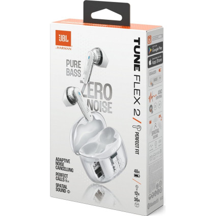 Наушники JBL Tune Flex 2 Ghost (белый)