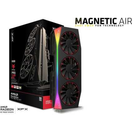 Видеокарта XFX Mercury AMD Radeon RX 9070 XT OC Magnetic Air Edition RGB RX-97TMARGB9