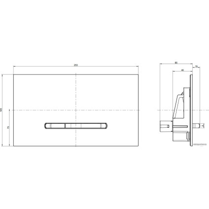 Панель смыва Villeroy & Boch ViConnect 92218061 (хром)