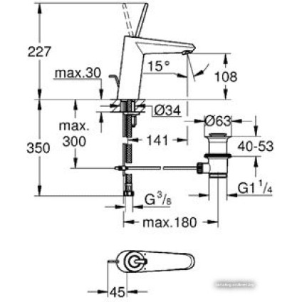 Смеситель Grohe Eurodisc Joy 23427000
