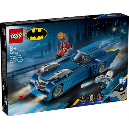 Конструктор LEGO Batman 76274 Бэтмен на Бэтмобиле против Харли Квинн и Мистера Фриза