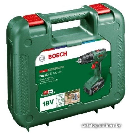 Дрель-шуруповерт Bosch EasyDrill 18V-40 06039D8004 (с 1-им АКБ, кейс)
