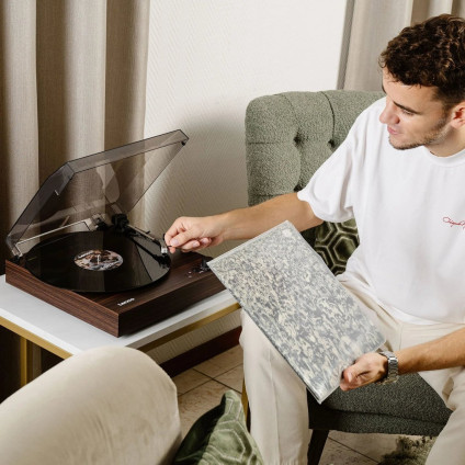 Виниловый проигрыватель Lenco LS-15 (коричневый)