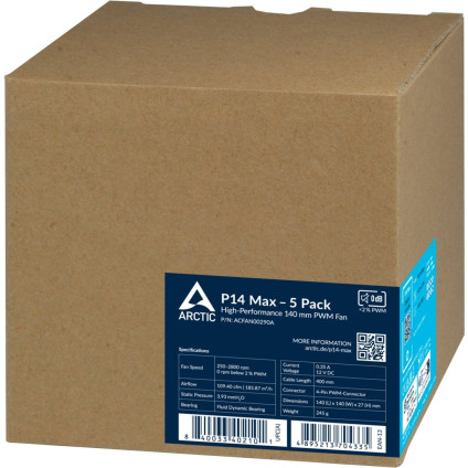 Комплект вентиляторов для корпуса Arctic P14 Max 5 Pack ACFAN00290A