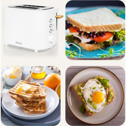 Тостер Zeegma Tostee White Wood