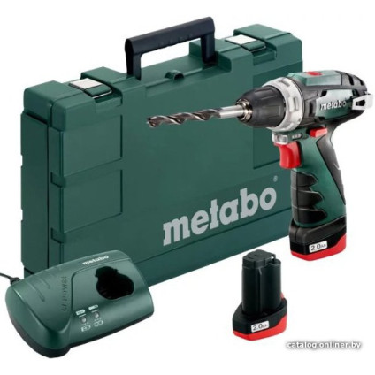 Дрель-шуруповерт Metabo PowerMaxx BS Basic 600080500 (с 2-мя АКБ 2 Ah)
